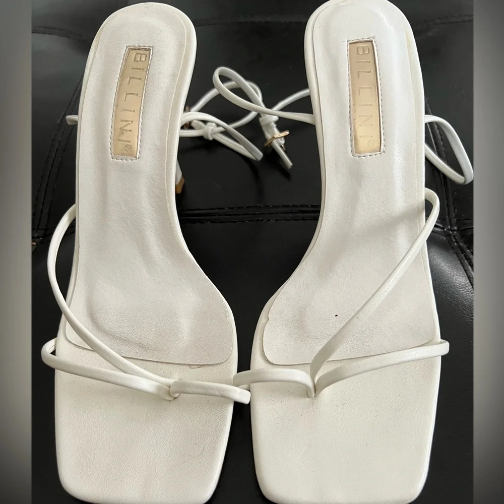 Billini- Sarine Strappy White Sandal size 6 NWOB